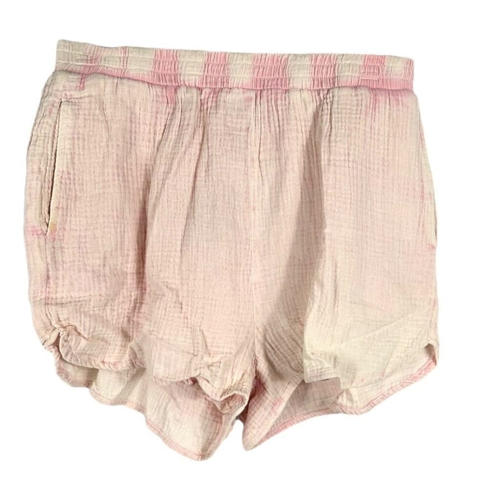 LE Lis Pink and White Tie-Dye Shorts Size Small